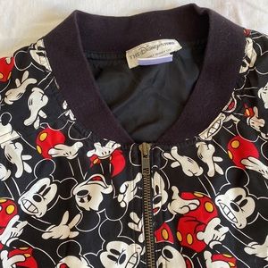 Disney Store Silk Bomber Jacket With Mickey Mouse character design